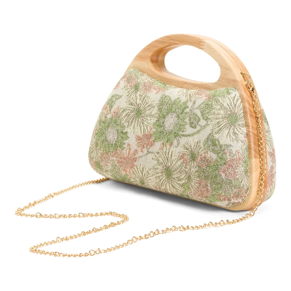 NEW Haute Hippie Floral Clutch Handbag